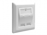 Delock Keystone Wall Outlet, White