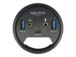 Delock In-Desk Hub juodas