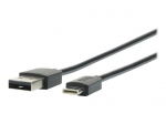 Mobilis USB Type-C kabelis, 1m, juodas