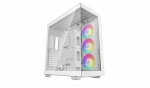 Deepcool Full Tower žaidimų kompiuterio korpusas CH780 WH &Scaron;oninis langas ATX+ ATX PS2 Baltas