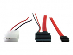 Inter-Tech Serial ATA adapteris, raudonas, 15cm