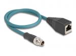 DeLOCK CAT 6a S/FTP 50cm kabelis tinklo adapteriui juodas