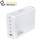 Dudao A228EU 228Watt GaN 4xUSB-C + 1xUSB-A balta adapteris