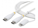 StarTech USB 2.0 į USB Type-C kabelis baltas