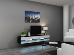 Cama TV stovas VIGO NEW 30/180/40 juoda/balta blizgi