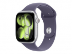 Apple Watch Series 11 GPS + Cellular 46mm Sidabro spalvos aliuminio korpusas su Violetinės rūko sportine apyrankė - S/M Apple