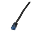 LogiLink CAT 5e neekranuotas sukurtas poros (UTP) 50cm jungtis juoda