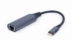 I/O adapteris USB-C Į LAN/PILKAS A-USB3C-LAN-01 GEMBIRD