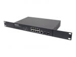 Intellinet Web valdomas 2 SFP prievadai, IEEE 802.3at/af Power over Ethernet atitinkantis, 140 W, Endspan, Desktop, 19 Rackmount, 8 prievadų Gigabi...