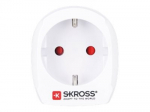 SKROSS Kelionių Adapteris Power CEE 7/7 Europlaktukas (motina) į CEE 7/16 (tėvas) Baltas Ki&scaron;tukinis Adapteris