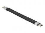 Delock USB Type-C kabelis 13 cm juodas sidabrinis