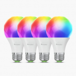 E27 Nanoleaf Essentials I&scaron;manus A60 lemputė Matter WiFi 900Lm 2700-6500K, 4 vnt. pakuotė 9 W RGBCW
