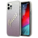 Guess GUHCP12MPCUGLSPI Hardcase Glitter Gradient Script for iPhone 12/12 Pro 6,1" / rožinis