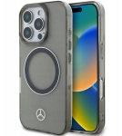 Mercedes sidabro žiedo MagSafe galinė dėklas Apple iPhone 16 Pro