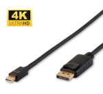 4K Mini Displayport iki Displayport kabelis 3m 1.2v