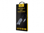 GEMBIRD A-CM-COMBO3-02 Daugiavietis adapteris USB type C 3in1 USB prievadas + HDMI + PD sidabrinis