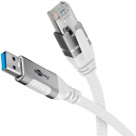 Goobay USB 3.0 į RJ45 tinklo adapteris 15m CAT6 1 Gbit/s baltas