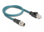 DeLOCK CAT 6a ekranuotas folija ir vario pynute (SFTP 50cm tinklo kabelis juodas