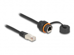 DeLOCK CAT 6a ekranuotas porų laisvas (STP) 25cm tinklo pratęsimo kabelis, juoda