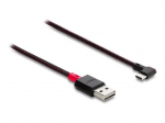 Delock Easy USB 2.0 USB Type-C Kabelis Juodas Raudonas