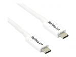 StarTech.com 6.6ft (2m) Thunderbolt 3 kabelis, 20Gbps, 100W PD, 4K vaizdas, Thunderbolt sertifikuotas, suderinamas su TB4/USB 3.2/DisplayPort Thund...