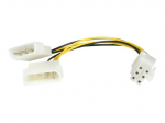 StarTech.com LP4 iki 6 Pin PCI Express vaizdo kortelės galinio kabelio adapteris 6in
