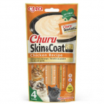 INABA Churi Skin&Coat Vi&scaron;tiena kačių delikatesai - 4x14 g