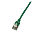 LogiLink SlimLine CAT 6a SSTP, PiMF 1m žalias jungtis RAL 6029