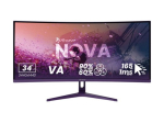 Arozzi Nova 34 " VA UWQHD 21:9 165 Hz 1 ms 3440 x 1440 pikseliai 350 cd/m&sup2; HDMI prievadų kiekis 2 Violetinė