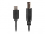 Lanberg USB 2.0 į USB Type-C kabelis 3m Juodas