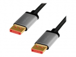 LogiLink 2m DisplayPort kabelis, juodai pilkas