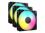 CORSAIR RS120 ARGB trijulė 120 mm ventiliatorius, juodas