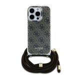Guess IML 4G spausdintas per peties diržo dėklas iPhone 16 Pro / Ruda