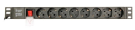 EnerGenie EG-PDU-014 Pakalbinė jėgainė (8 Schuko lizdai, 1U, 16A, Schuko ki&scaron;tukas, 3m, juodos spalvos)