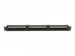 PREMIUM Line Communication panelis 19inch CAT5e UTP 24xRJ45 juodas