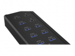 ICY BOX IB-HUB1703-QC3 7xPort USB 3.0 HUB ir 3 įkrovimo prievadai