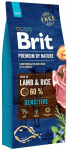 BRIT Premium by Nature Sensitive Ėriena su ryžiais - sausasis &scaron;unų maistas - 15 kg