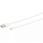 8-Pin USB-A įkrovimo kabelis, 2.0, ABS, baltas, 0.5m