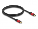 DeLOCK USB Type-C kabelis 1m juodas raudonas