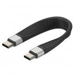 Techly ICOC-USBC-FL-U4 USB4 Kabelis Gen 2x2 0.124m Juodas