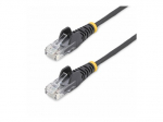 StarTech.com 10m juodas plonas CAT6 Ethernet kabelis
