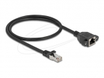 DeLOCK CAT 6a S/FTP 50cm tinklo i&scaron;plėtimo kabelis juodas