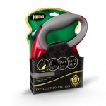 HILTON Smart dog L (30kg) - i&scaron;traukiamas pavadys - burgundi&scaron;kai pilkas - 5 m