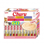 INABA Churu įvairių skonių dėžutė su tuno skonio kačių delikatesais - 60 x 14g