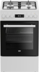 BEKO Cooker FSM51339DWDS Hob type Gas Oven type Electric White Width 50 cm Depth 60 cm Grilling LED Energy efficiency class A 60 L