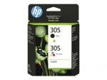 HP 305 juoda trijų spalvų ra&scaron;alas (cyan, magenta, geltona) 6ZD17AE
