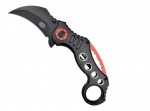 SCK Steel Claw Peiliai Karambit K29 peilis, juodas ir raudonas