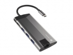 Natec USB-C Multiport Adapter NMP-1690 Pilka USB Type-C 0.15 m