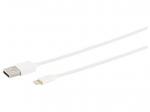 S-Impuls USB-A į Lightning 2.0 įkrovimo kabelis, baltas, 0.1M