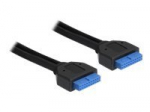 Delock 45cm juodas USB 3.0 Pin Header kabelis